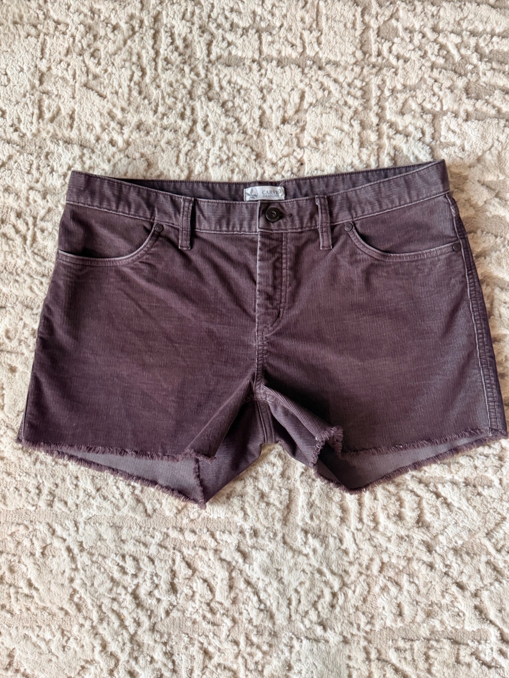 Carve Designs Oahu 4" Short- Dark Fawn Corduroy Cutoff Shorts